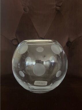 NEW!! LENOX - Kate Space Hopper Dot Mini Rose Bowl Full Lead Crystal
